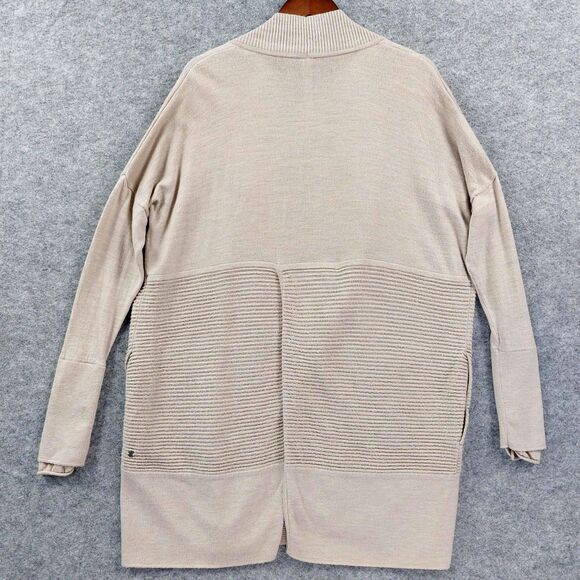 Lululemon Cardigan Womens Sz 8 Merino Wool Ribbed Open Front Sweater Jacket - Picture 11 of 15